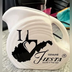 Fiesta Mini Disk Pitcher I ❤️ Fiesta White